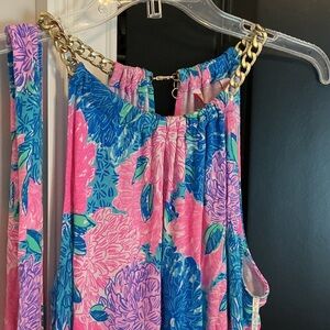 LIly Pulitzer Floral Chain Strap Maxi Dress
